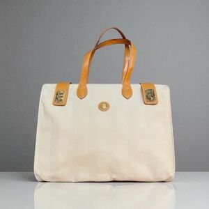 VTG FENDI CANVAS LEATHER TRAVEL WEEKEND BAG DUSTBAG ITALY